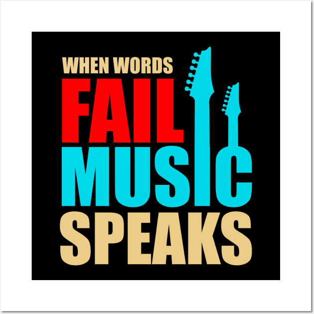 Music Say Musician Music Lover Gift Wall Art by Foxxy Merch